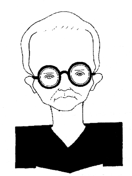 Marie Curie desenata de Gheorghe Manu